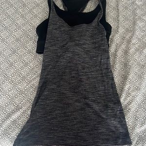 Lululemon tank top with built in sports bra and open back